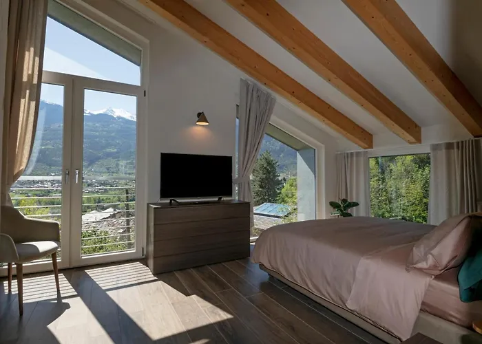 וילה La Maison Du Renard, Con Giardino E Vista Sulle Montagne אאוסטה